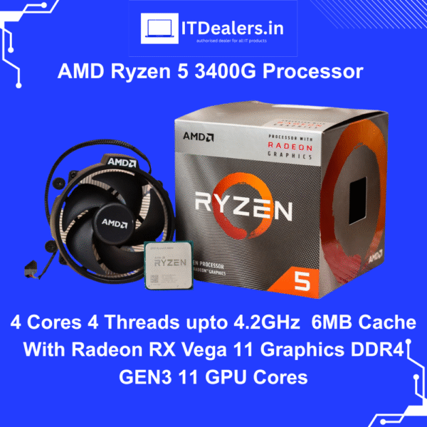 AMD Ryzen 5 3400G With Radeon RX Vega 11 Graphics Desktop Processor 4 Cores upto 4.2 GHz (YD3400C5FHBOX) itdealers (2)