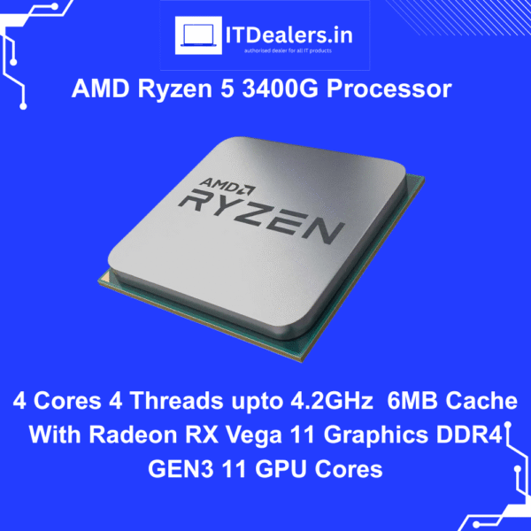 AMD Ryzen 5 3400G With Radeon RX Vega 11 Graphics Desktop Processor 4 Cores upto 4.2 GHz (YD3400C5FHBOX)