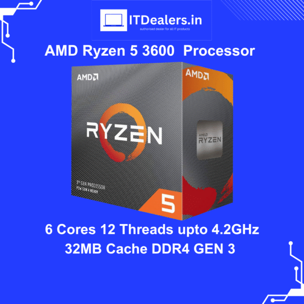 AMD Ryzen 5 3600 Desktop Processor 6 Cores upto 4.2 GHz (100-100000031BOX) itdealers.in